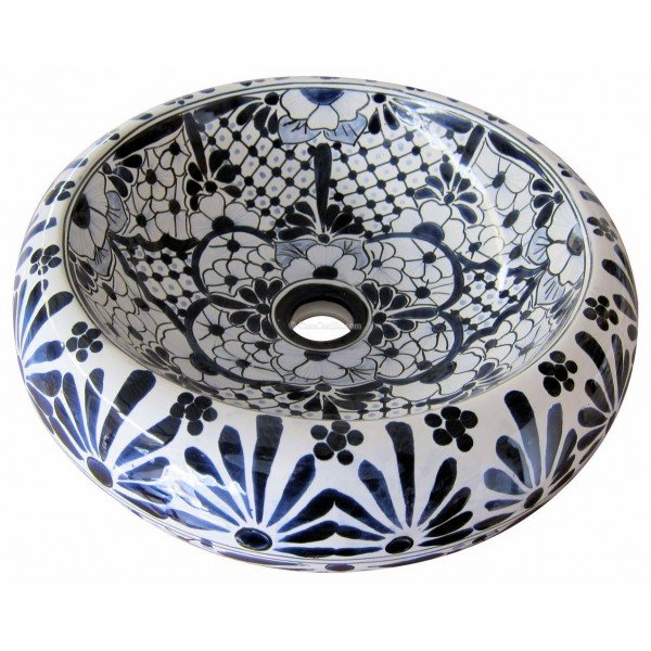 Talavera Round Vessel Sink Donut Veracruz